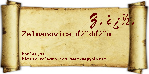 Zelmanovics Ádám névjegykártya